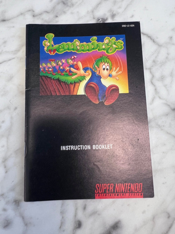 Lemmings SNES Super Nintendo MANUAL ONLY MO101625