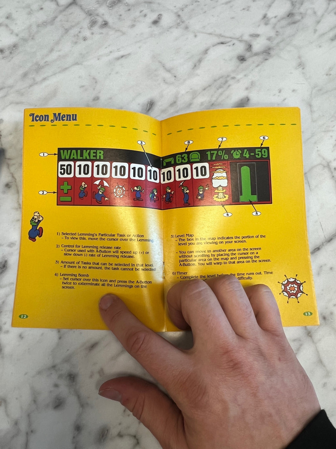Lemmings SNES Super Nintendo MANUAL ONLY MO101625