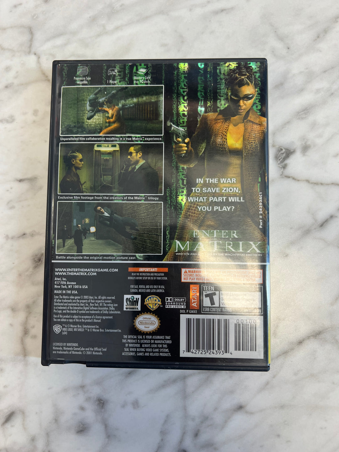 Enter the Matrix for Nintendo Gamecube Case and manual only no game CO71624