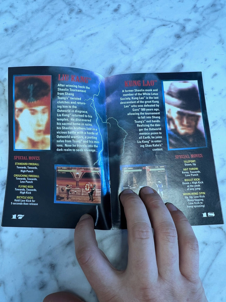 Mortal Kombat II 2 SNES Super Nintendo MANUAL ONLY MO101625