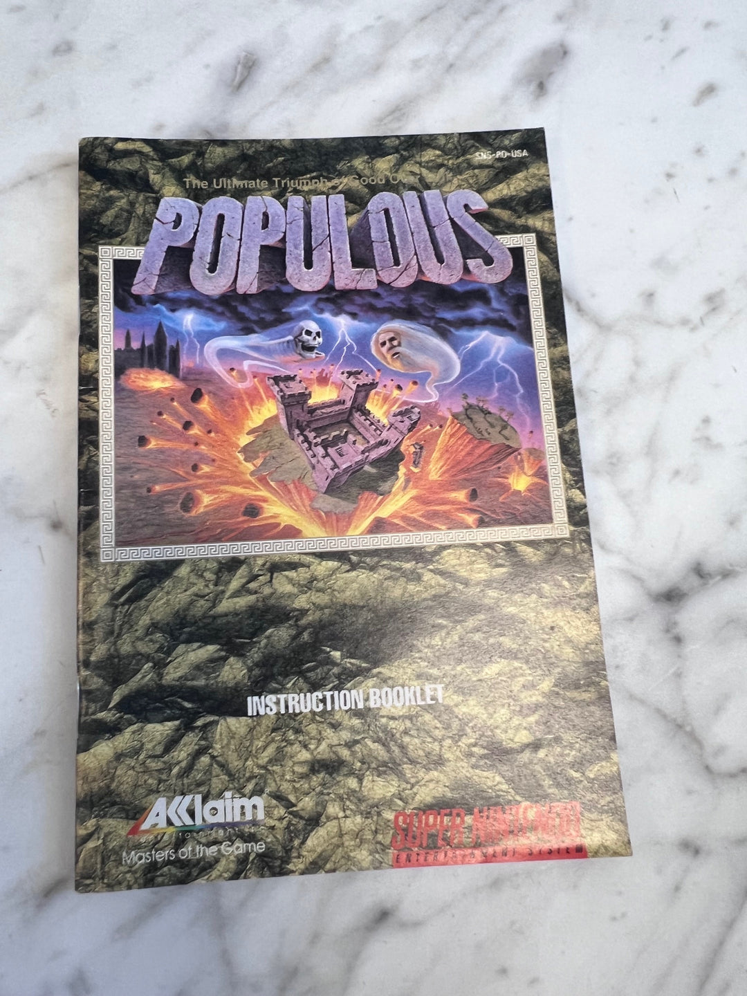 Populous SNES Super Nintendo MANUAL ONLY MO101625