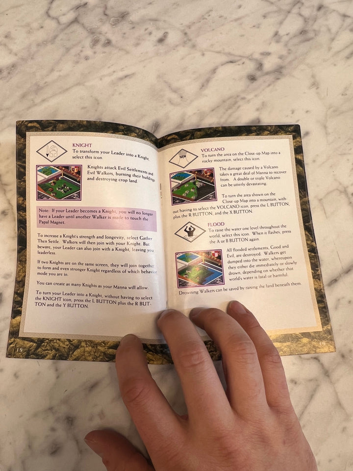 Populous SNES Super Nintendo MANUAL ONLY MO101625