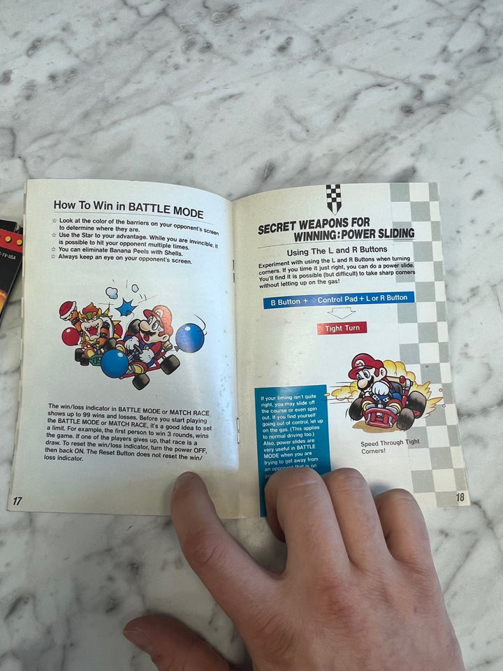 Super Mario Kart SNES Super Nintendo MANUAL ONLY MO101625
