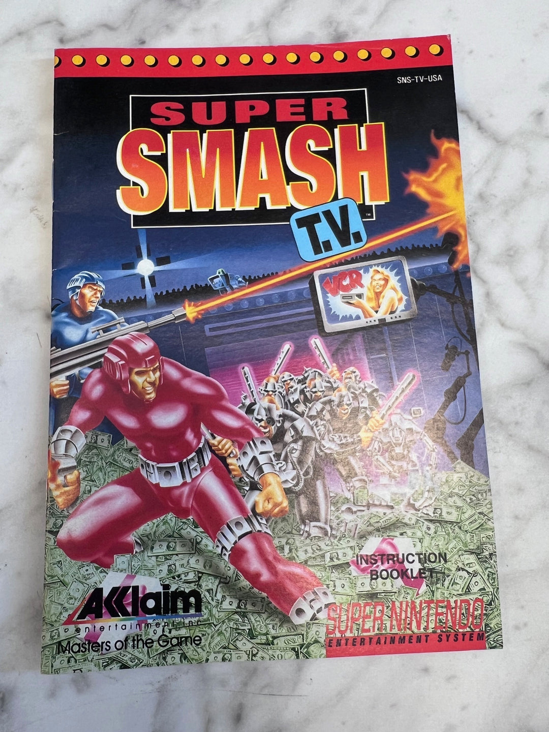 Super Smash TV SNES Super Nintendo MANUAL ONLY MO101625