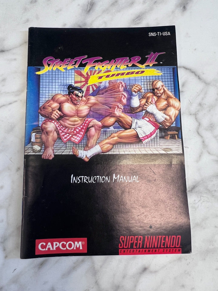 Street Fighter II Turbo SNES Super Nintendo MANUAL ONLY MO101625
