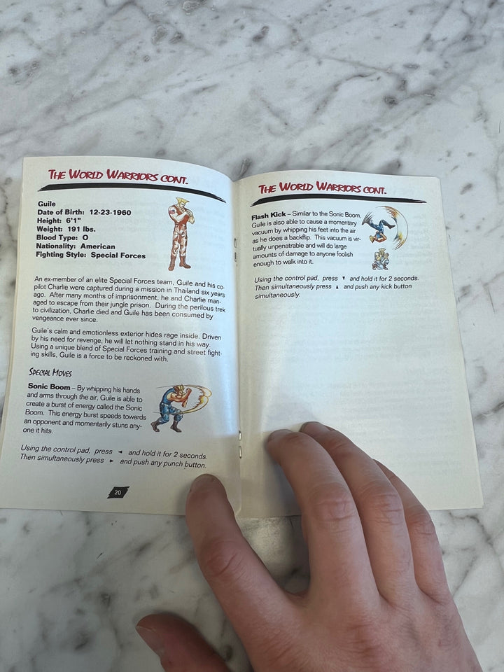 Street Fighter II Turbo SNES Super Nintendo MANUAL ONLY MO101625