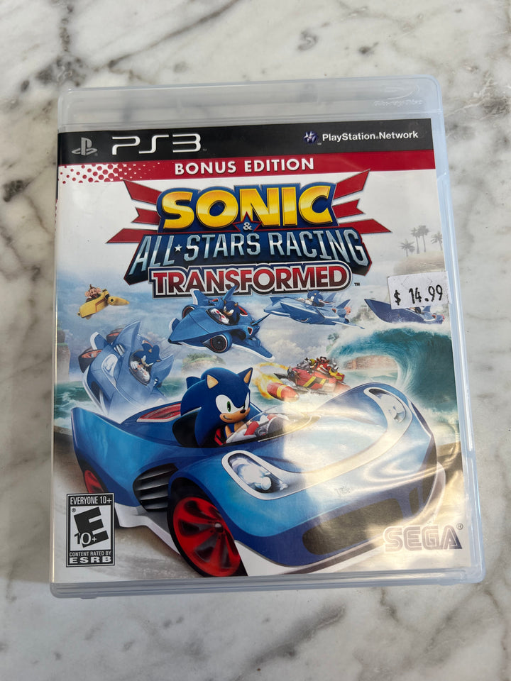 Sonic All Stars Racing Transformed PS3 Playstation 3 Case and art only NO GAME DU93024