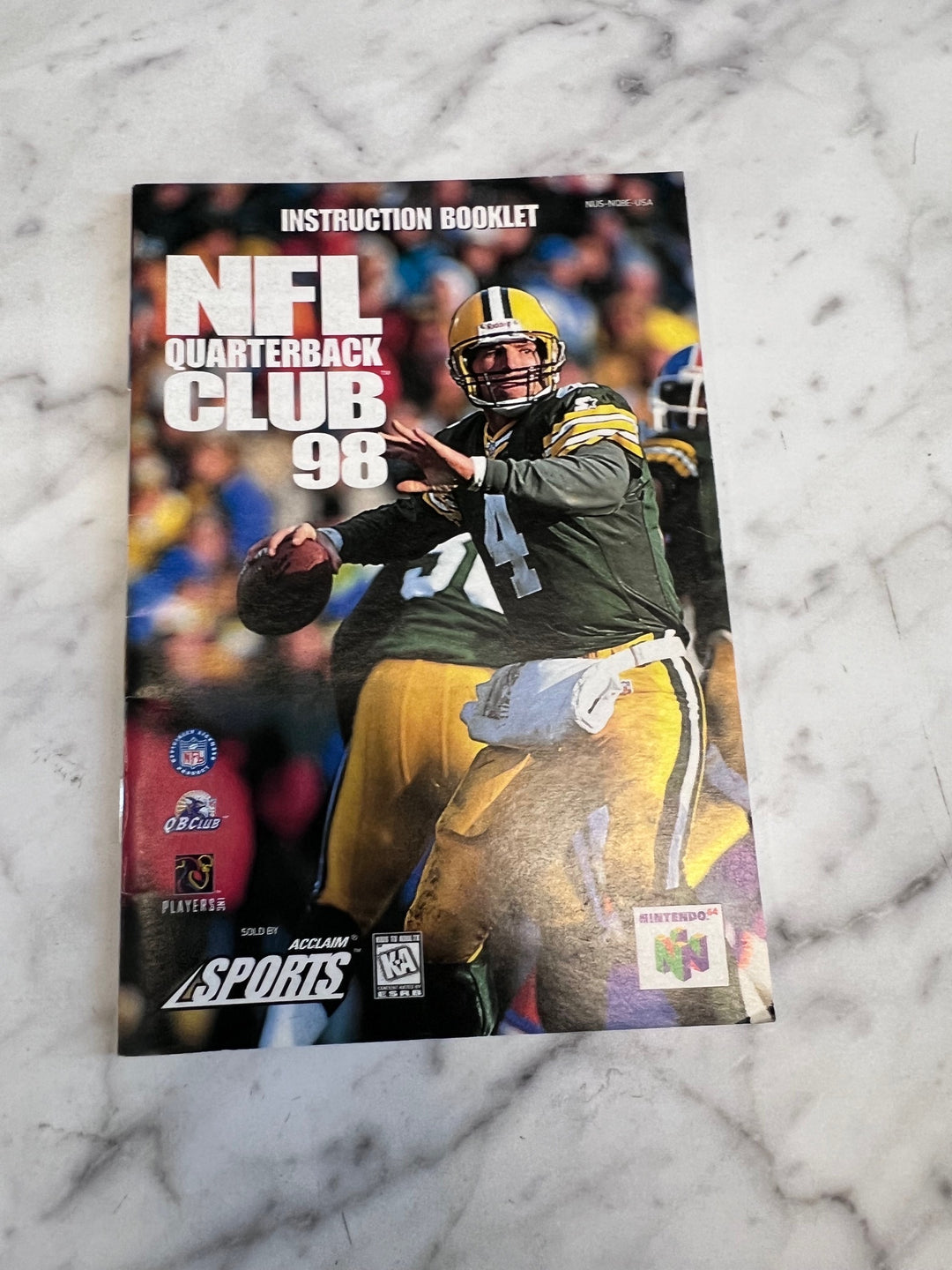 NFL Quarterback Club 98 N64 Nintendo 64 MANUAL ONLY MO101625