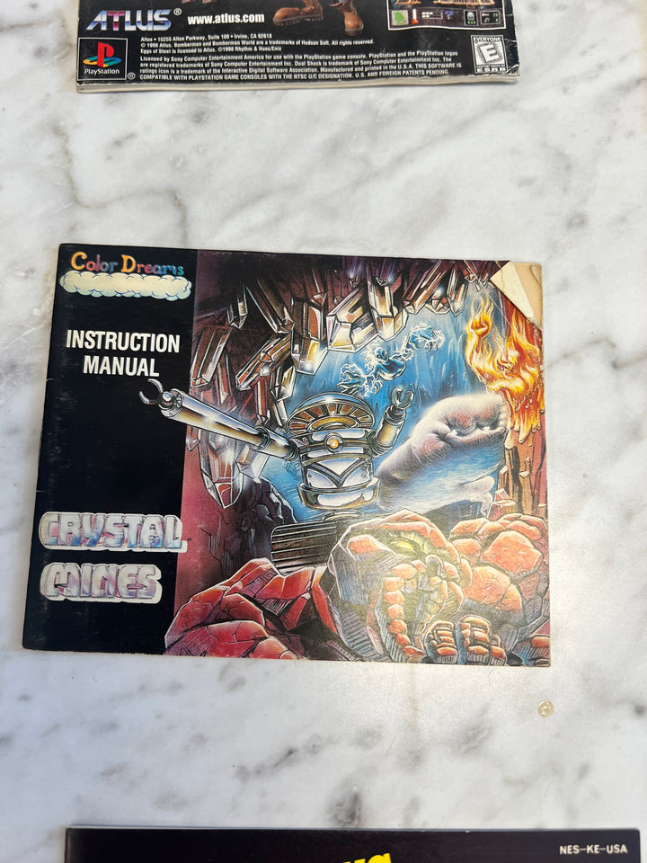 Crystal Mines Nintendo Entertainment System NES Manual Only MO71624