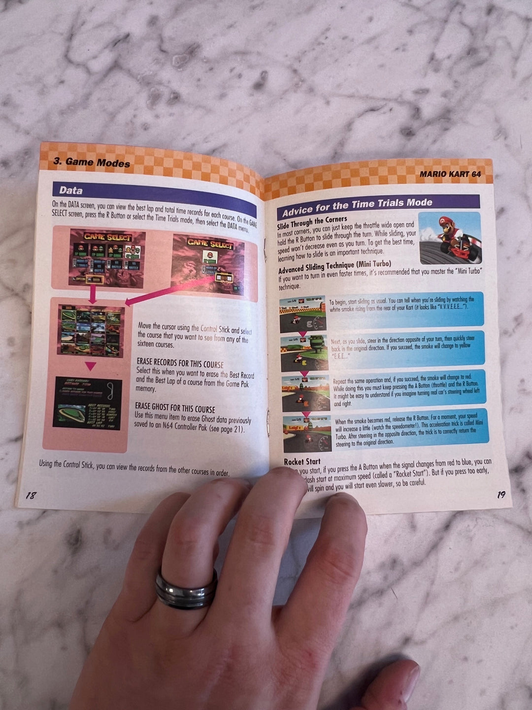 Mario Kart 64 N64 Nintendo 64 MANUAL ONLY MO101625