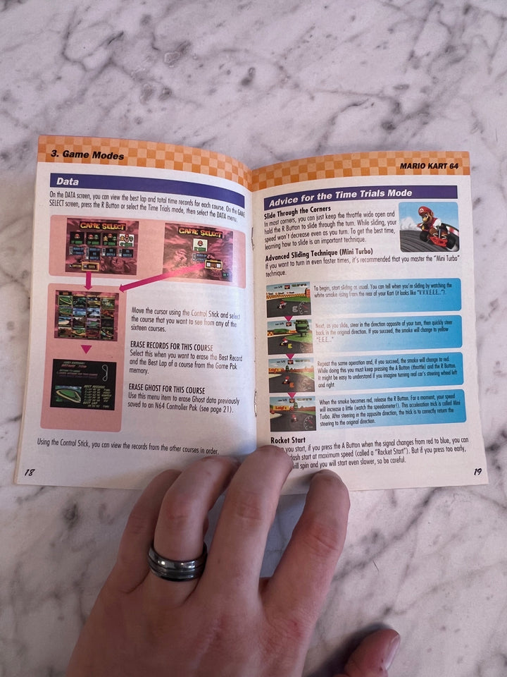 Mario Kart 64 N64 Nintendo 64 MANUAL ONLY MO101625
