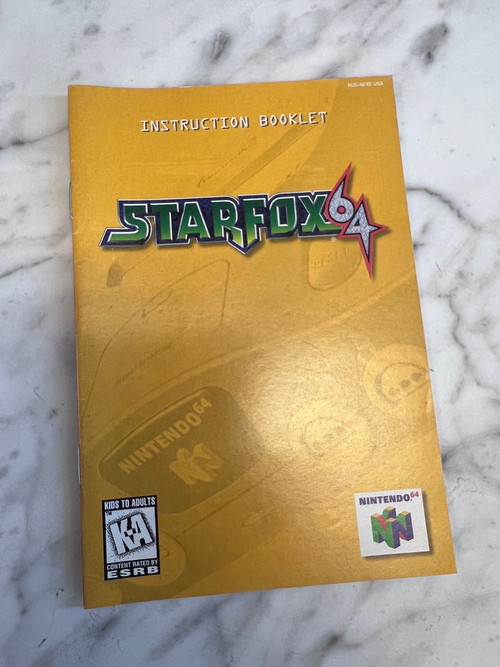 Star Fox 64 N64 Nintendo 64 MANUAL ONLY MO101625