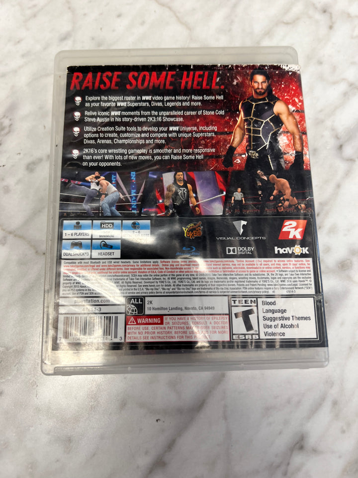 WWE 2K16 for PS3 Playstation 3 in case. Tested and Working.     DO61324