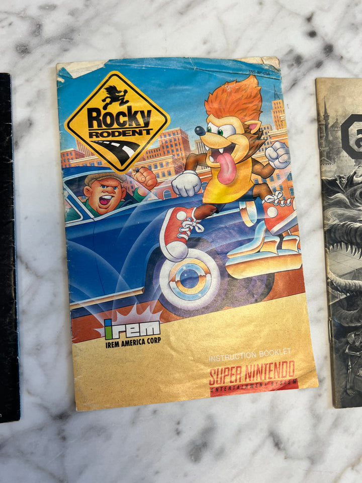 Rocky Rodent for SNES Super Nintendo Entertainment System Manual Only MO71624