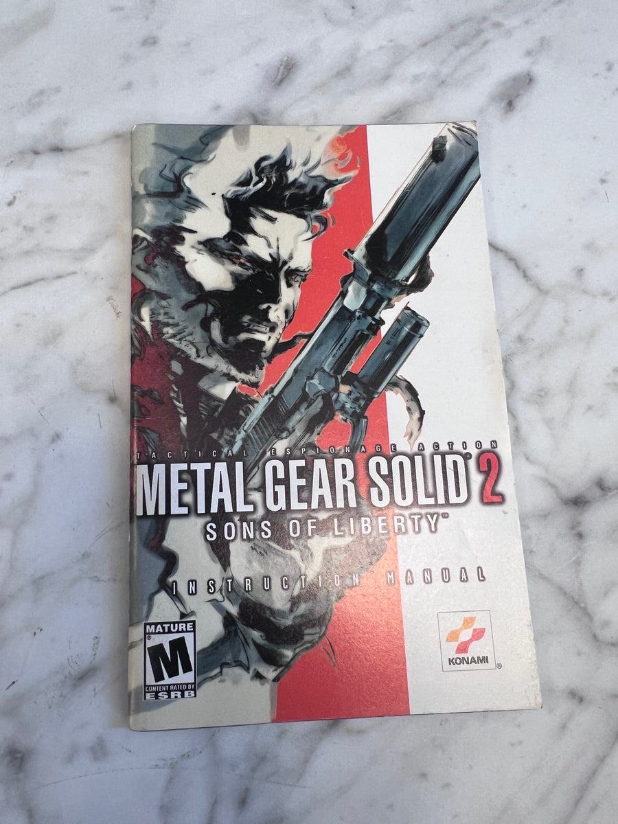 metal gear solid 2 manual Metal Gear Solid 2 Sons of Liberty PS2 Playstation 2 MANUAL ONLY MO101625
