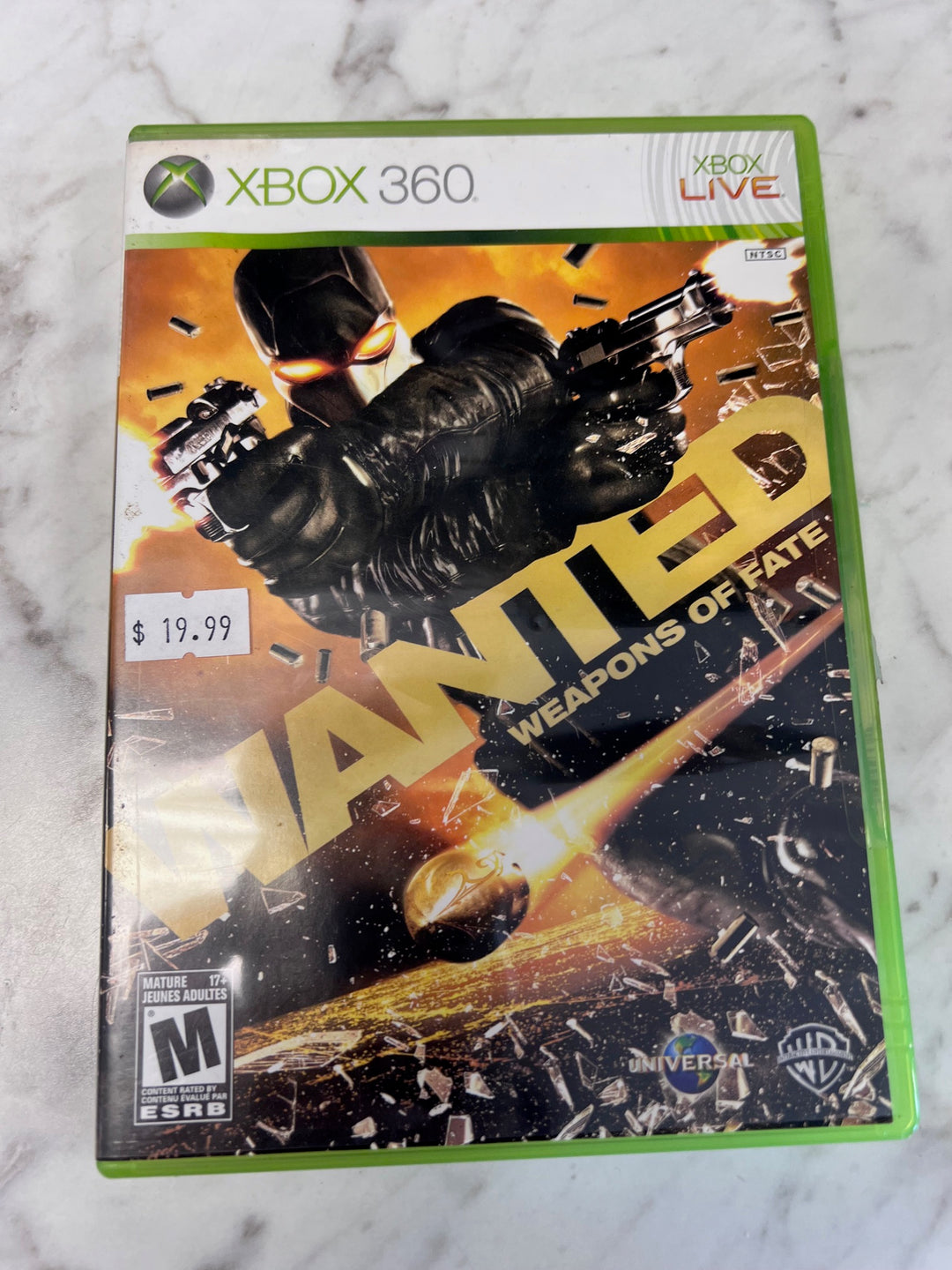 Wanted Weapons of Fate Xbox 360 CASE &amp; MANUAL ONLY MO101625
