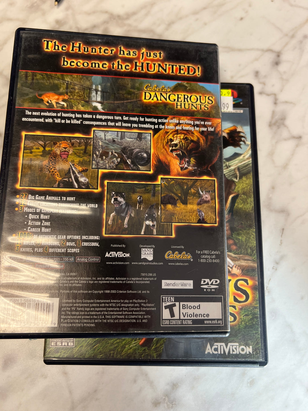 Cabela's Dangerous Hunts for Playstation 2 PS2 in case. Tested and Working.     DO62924