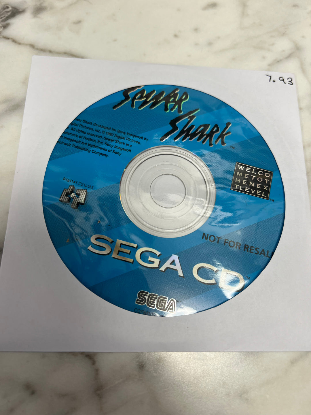 Sewer Shark for Sega CD DISC ONLY    DO10124