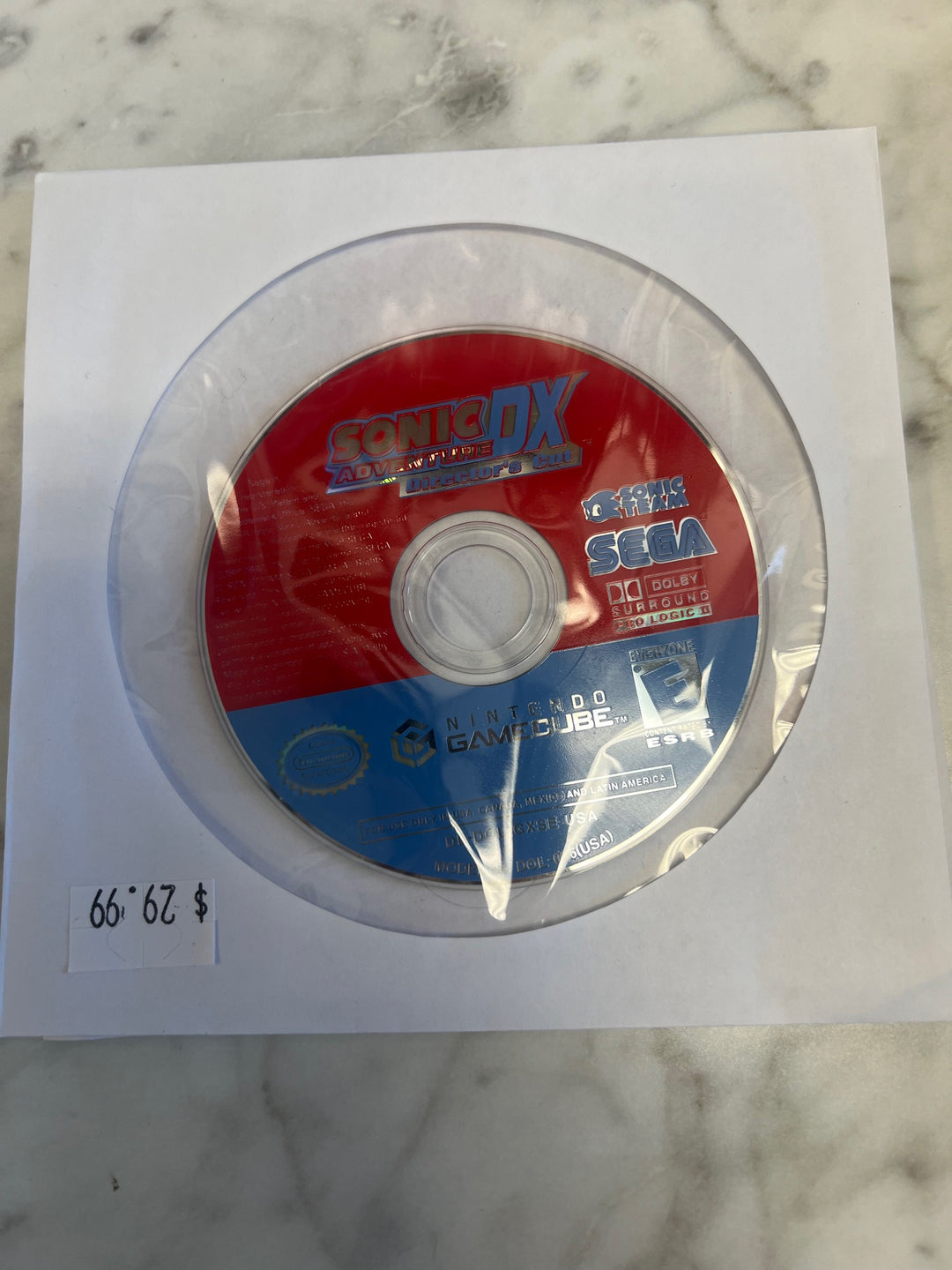 Sonic Adventure DX Directors Cut for Nintendo Gamecube Disc Only DU71824