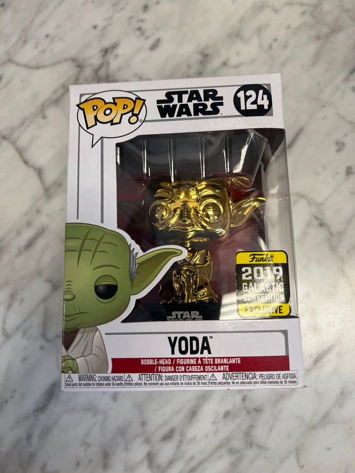 Funko Pop! Vinyl: Star Wars Yoda (Gold/Chrome) Celebration (Exclusive) #124 FP10124