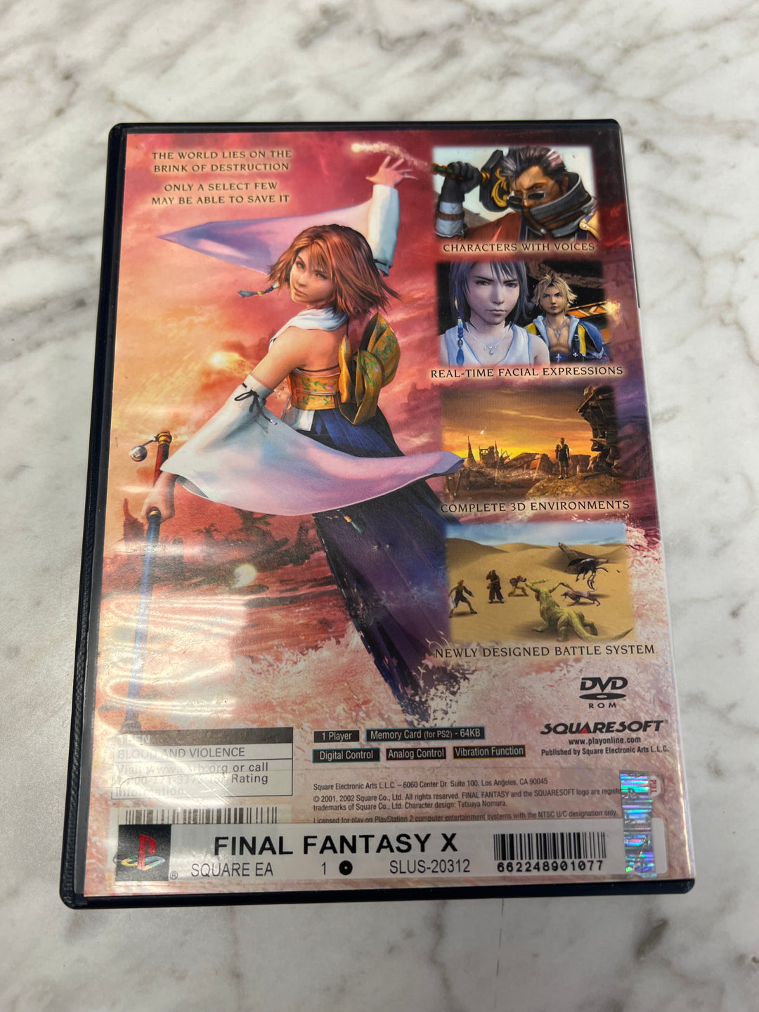 Final Fantasy X for Playstation 2 PS2 in case. Tested and Working.     m7124