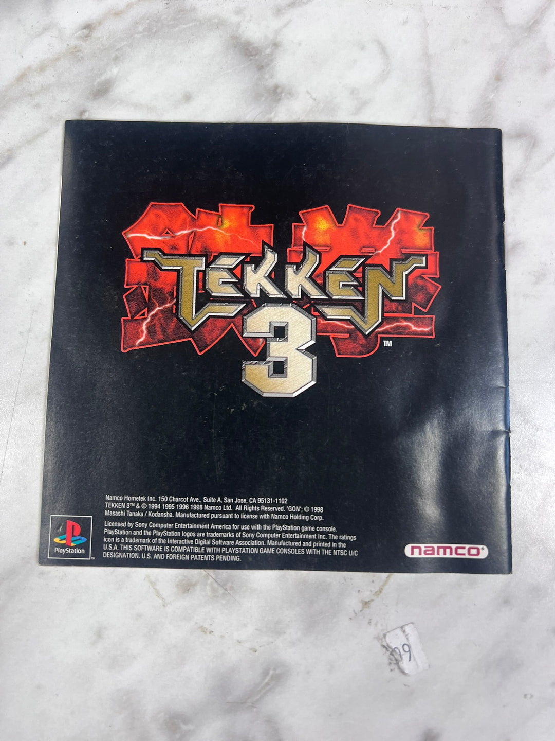 Tekken 3 PS1 Playstation MANUAL ONLY MO3626