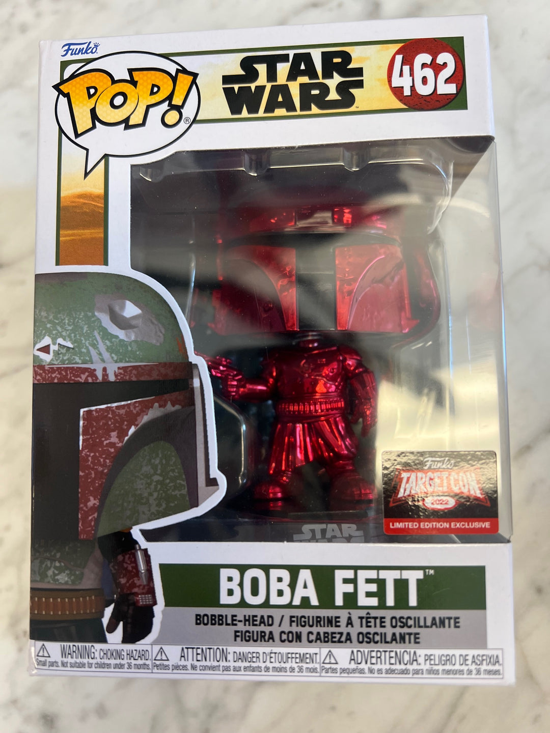 Funko Pop! Boba Fett Chrome Metallic Red #462   FP5125