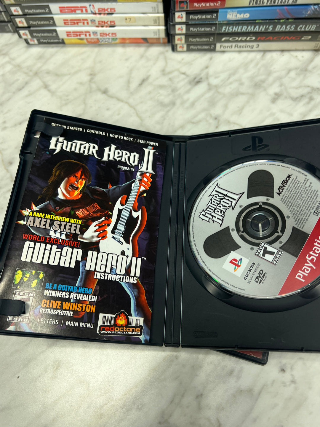 Guitar Hero II for Playstation 2 PS2 in case. Tested and Working.     DO62924