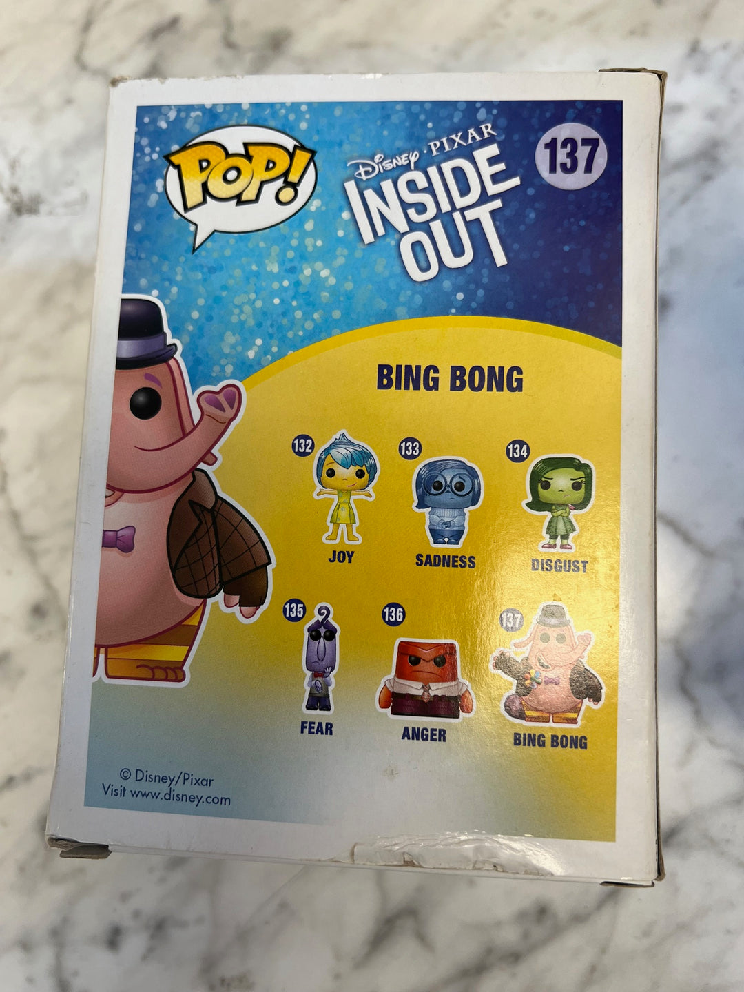 Funko Pop! Bing Bong #137 Squished Box Hot Topic  FP5125