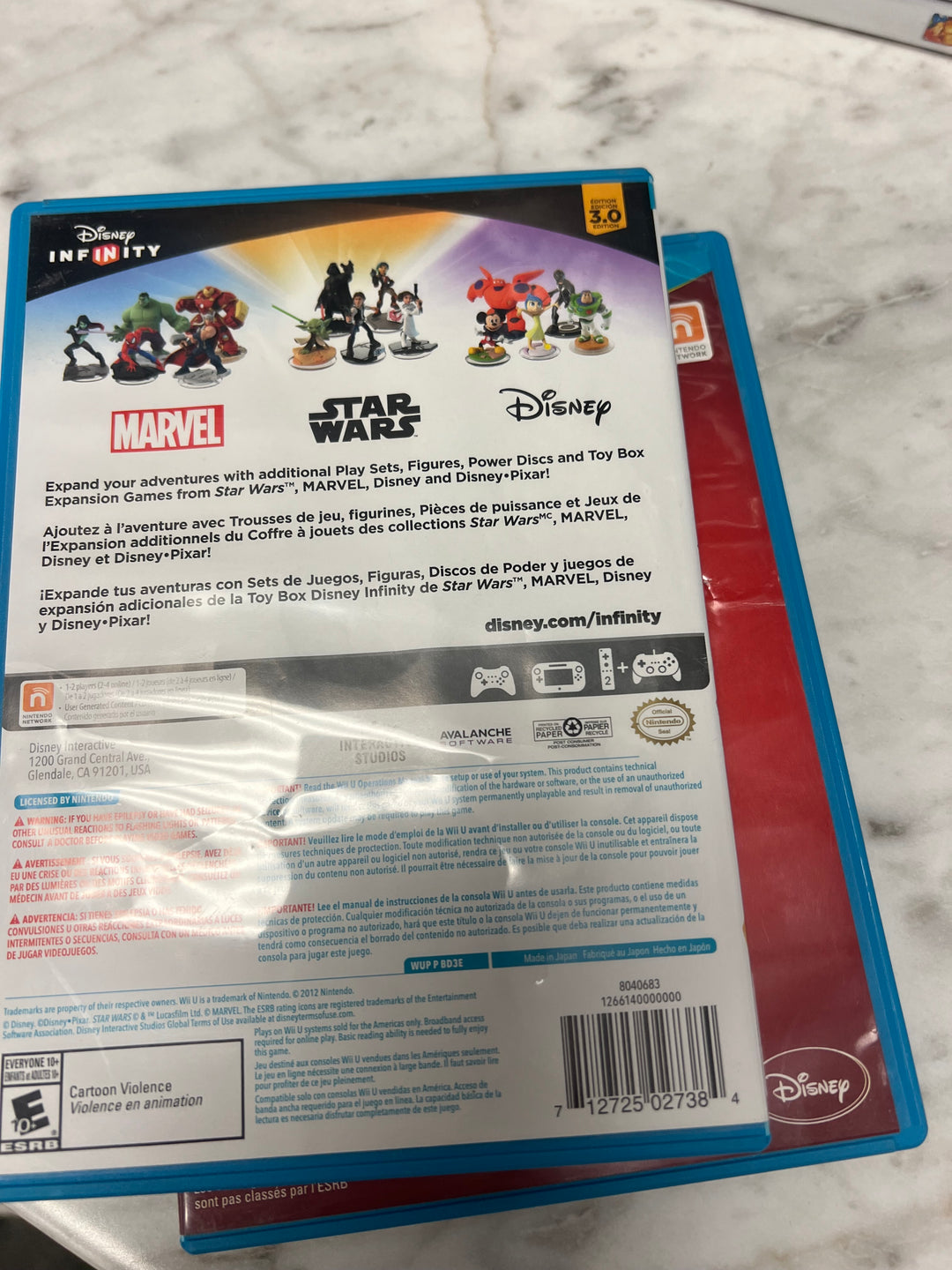 Disney Infinity 3.0 for Nintendo Wii U in case. Tested and Working.     UD10724