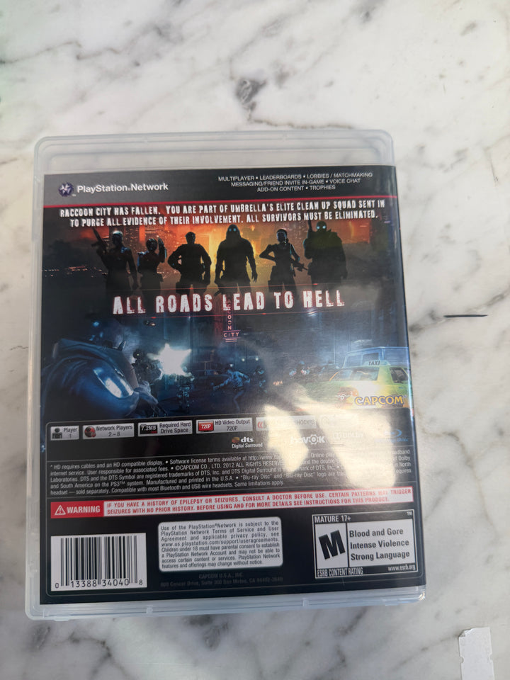 Resident Evil Operation Raccoon City - PS3 CASE & MANUAL ONLY NO GAME INCLUDED! CO112825
