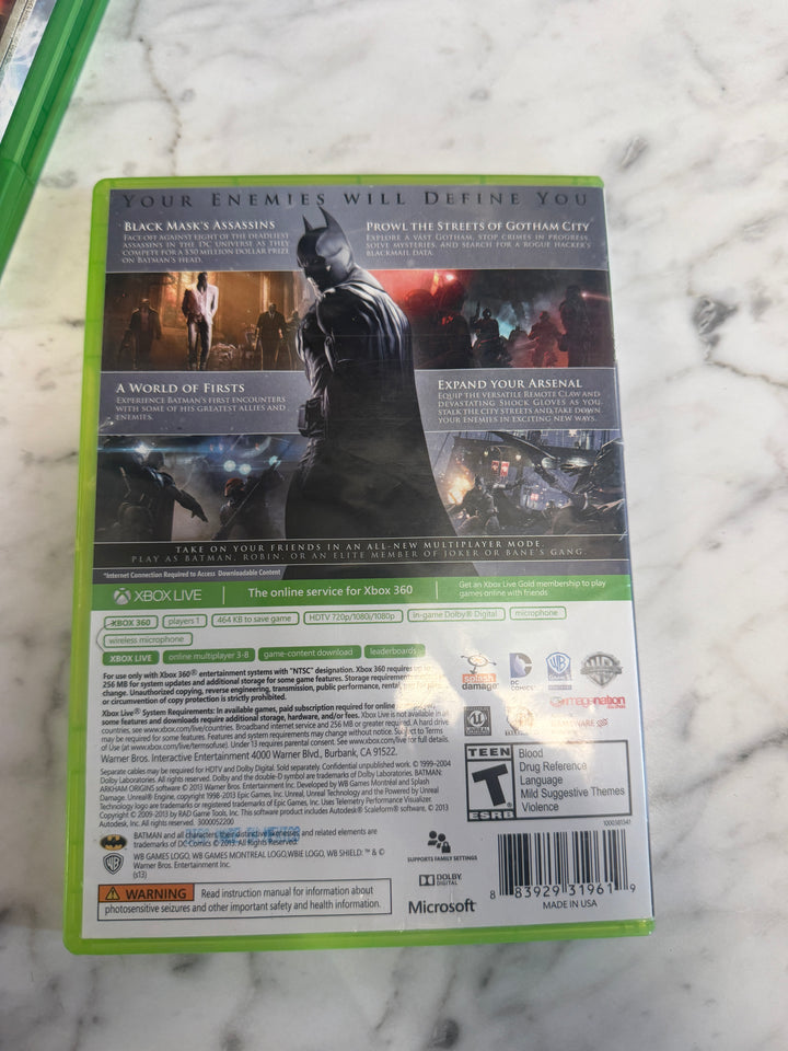 Batman Arkham Origins - Xbox 360 CASE ONLY NO GAME INCLUDED! CO112825