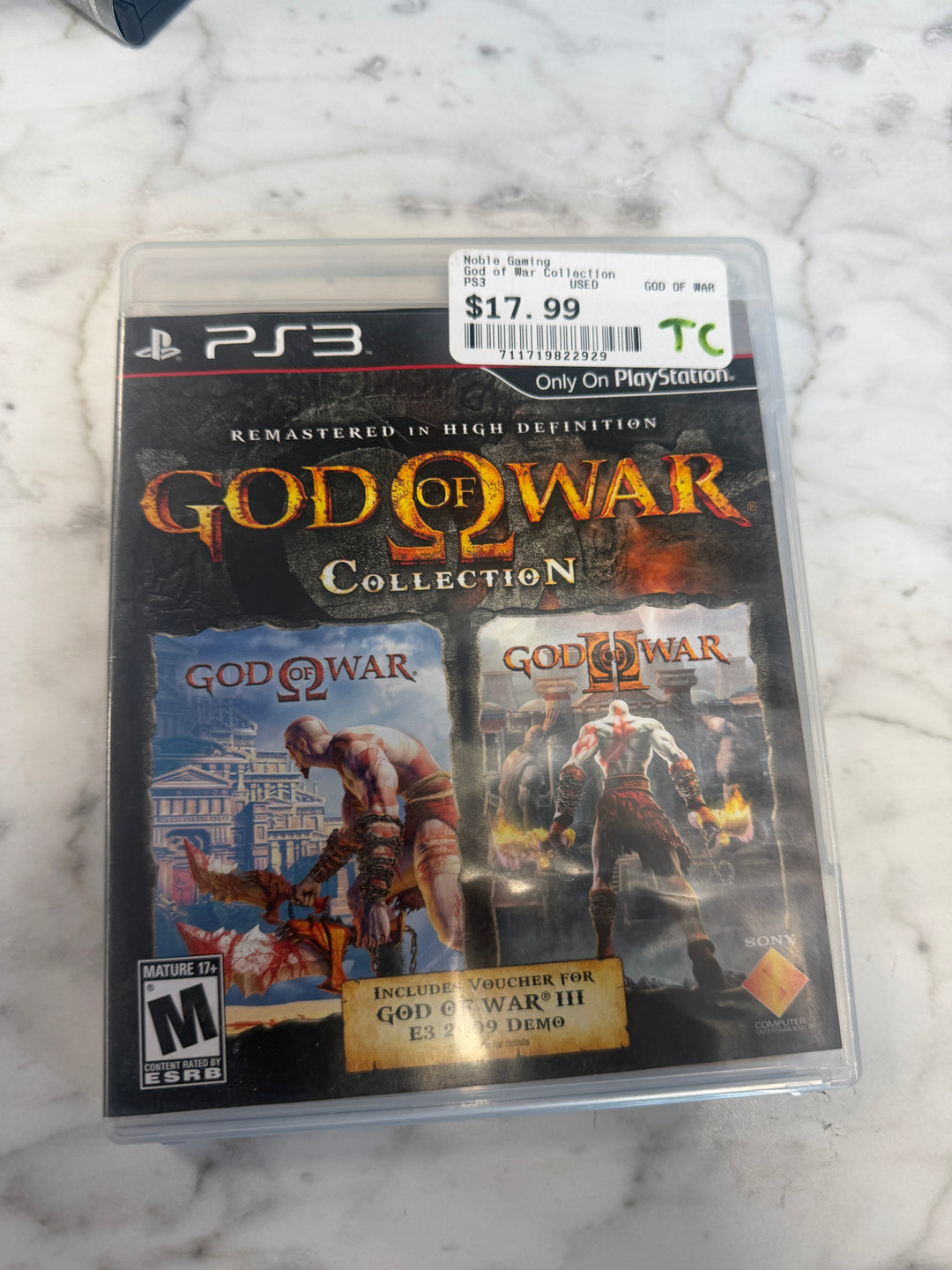 God of War Collection - PS3 CASE & MANUAL ONLY NO GAME INCLUDED! CO112825