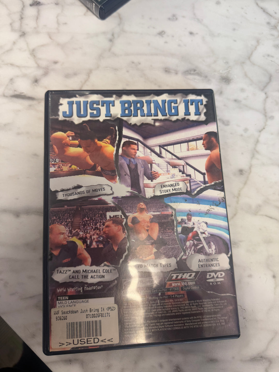 WWF Smackdown! Just Bring It - PS2 CASE & MANUAL ONLY NO GAME INCLUDED! CO112825