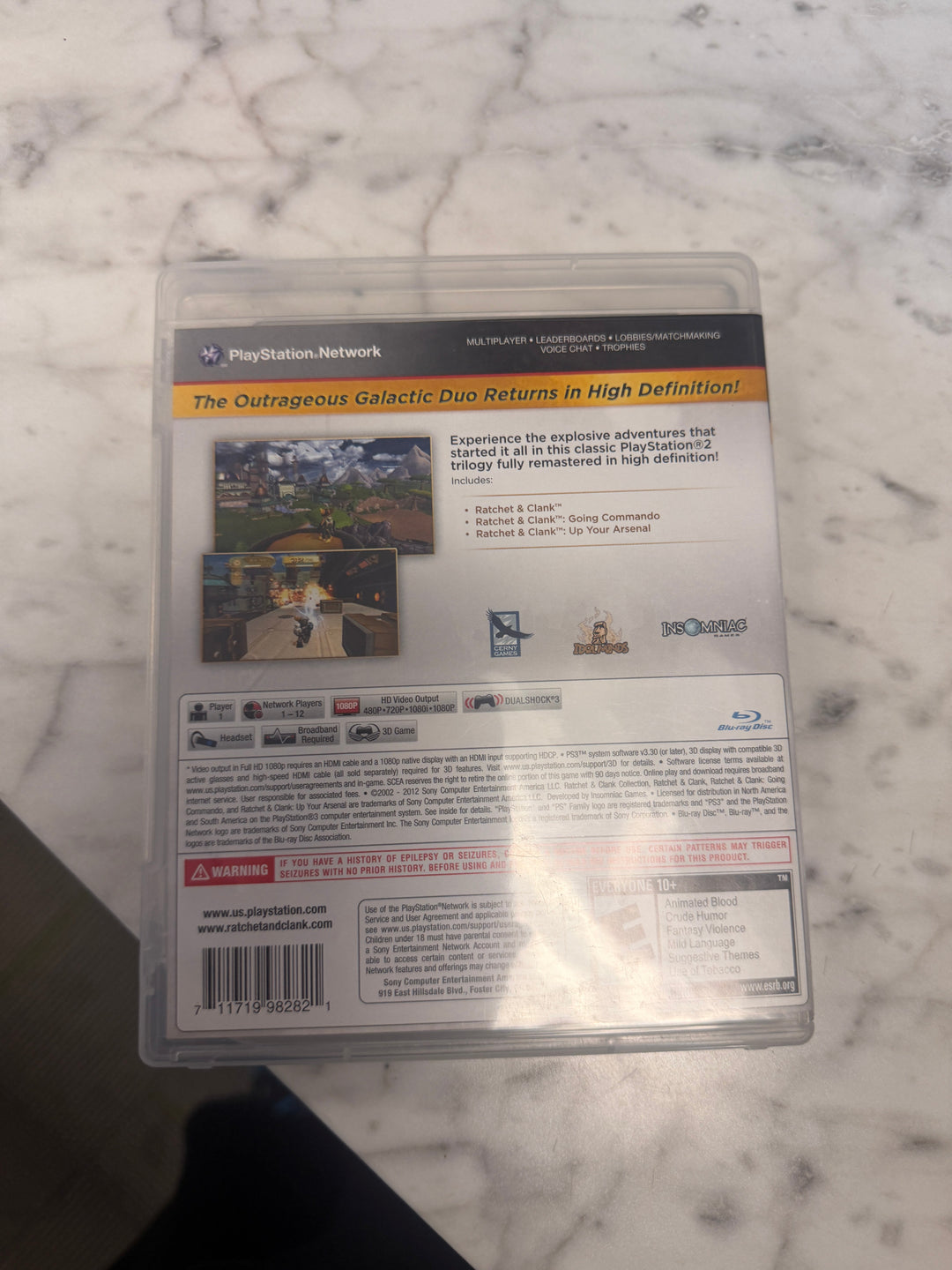 Ratchet & Clank Collection - PS3 CASE ONLY NO GAME INCLUDED! CO112825