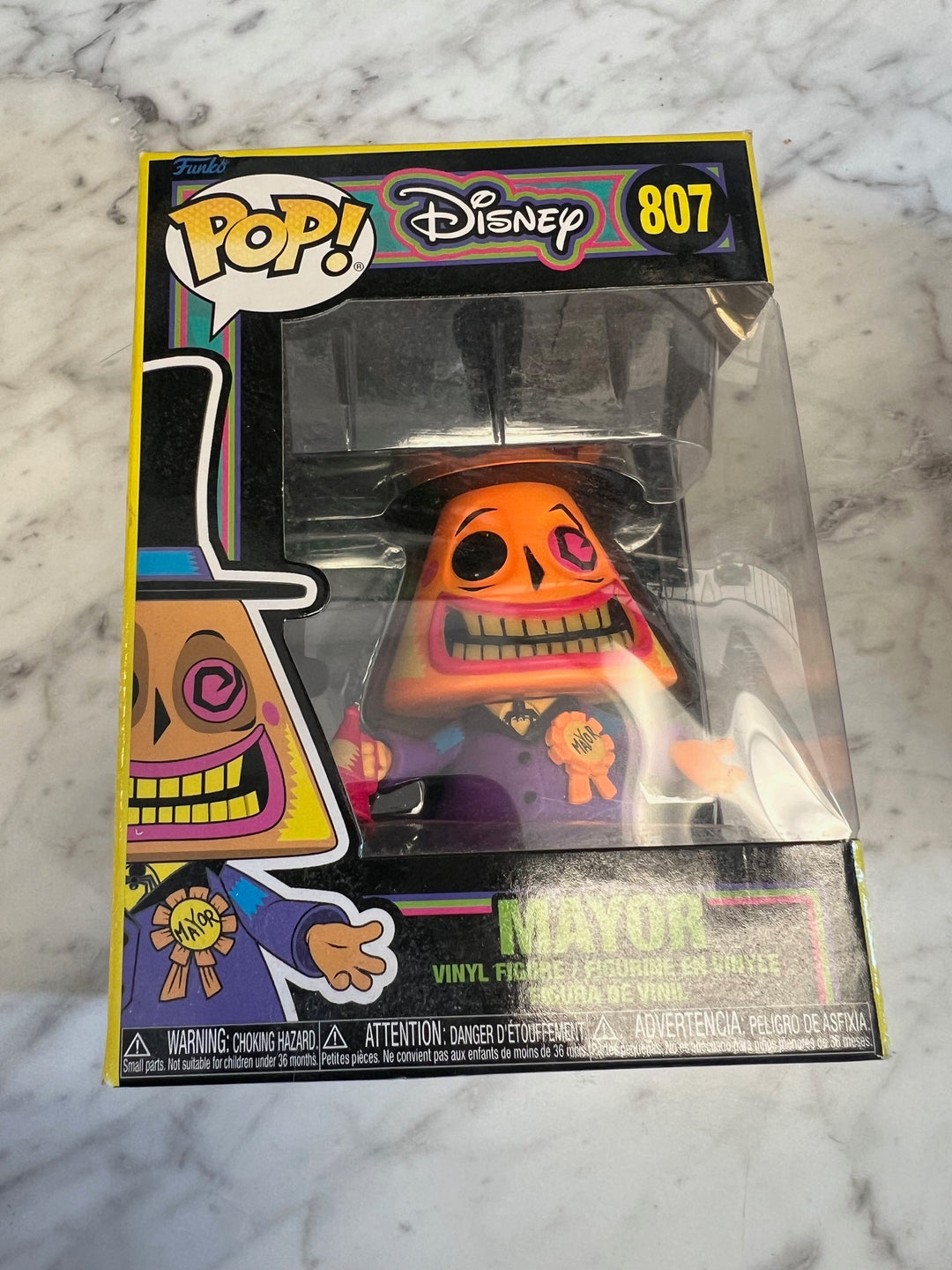 Funko Pop! Disney The Mayor #807 Nightmare Before Christmas Black Light  P72325