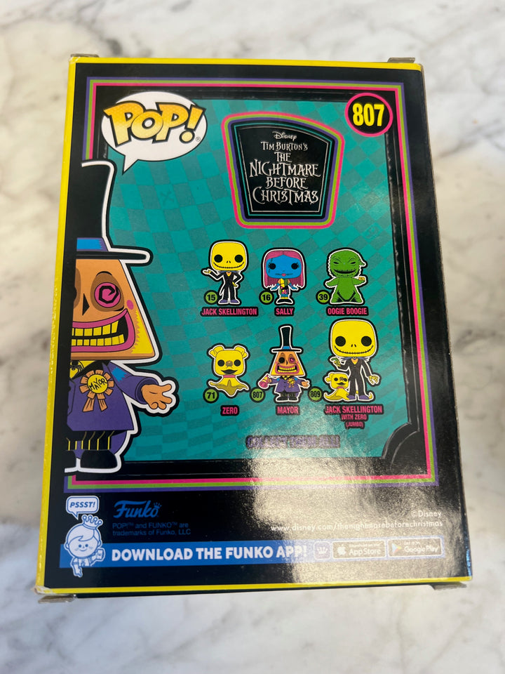 Funko Pop! Disney The Mayor #807 Nightmare Before Christmas Black Light  P72325