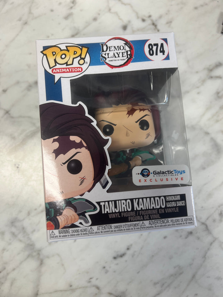 Tanjiro Kamado Hinokami Kagura Dance Funko Pop 874 Galactic Toys Exclusive FP72324