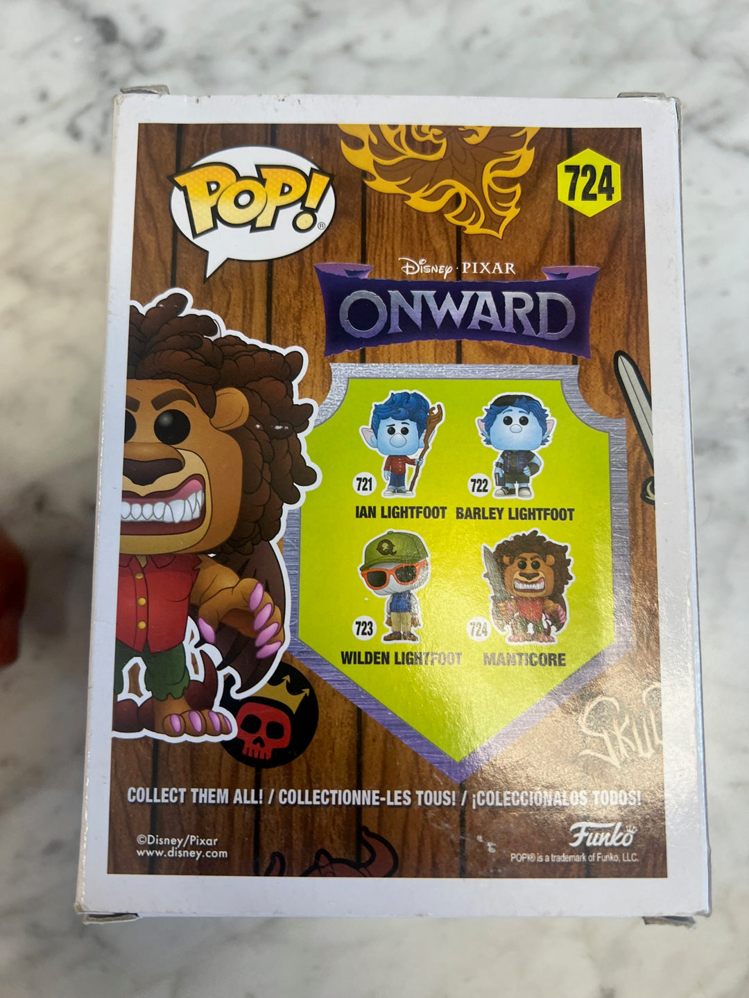 Funko Pop! Manticore #724 Disney Onward Worn Box  P72325