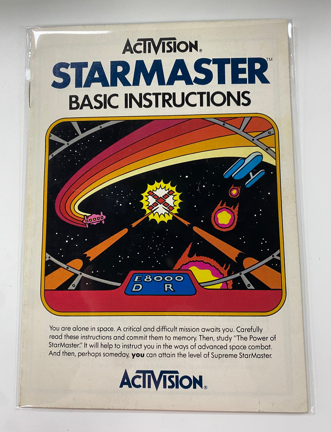 Starmaster Manual Only AX-016-03A Atari 2600 MO8626