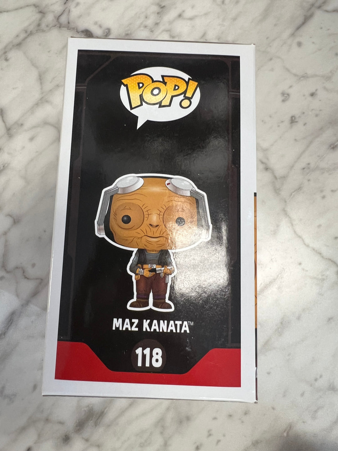 Maz Kanata No Glasses Funko Pop Star Wars Force Awakens Front Pushes in #118 FP10124