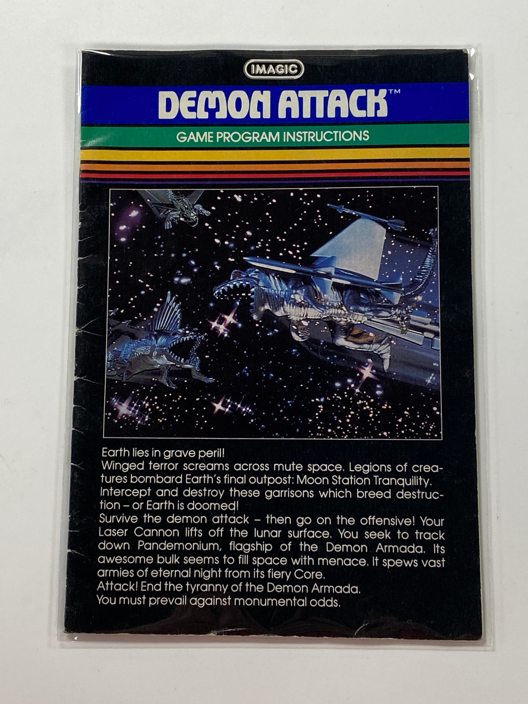 Demon Attack Manual Only 710005-1A Atari 2600 MO8626