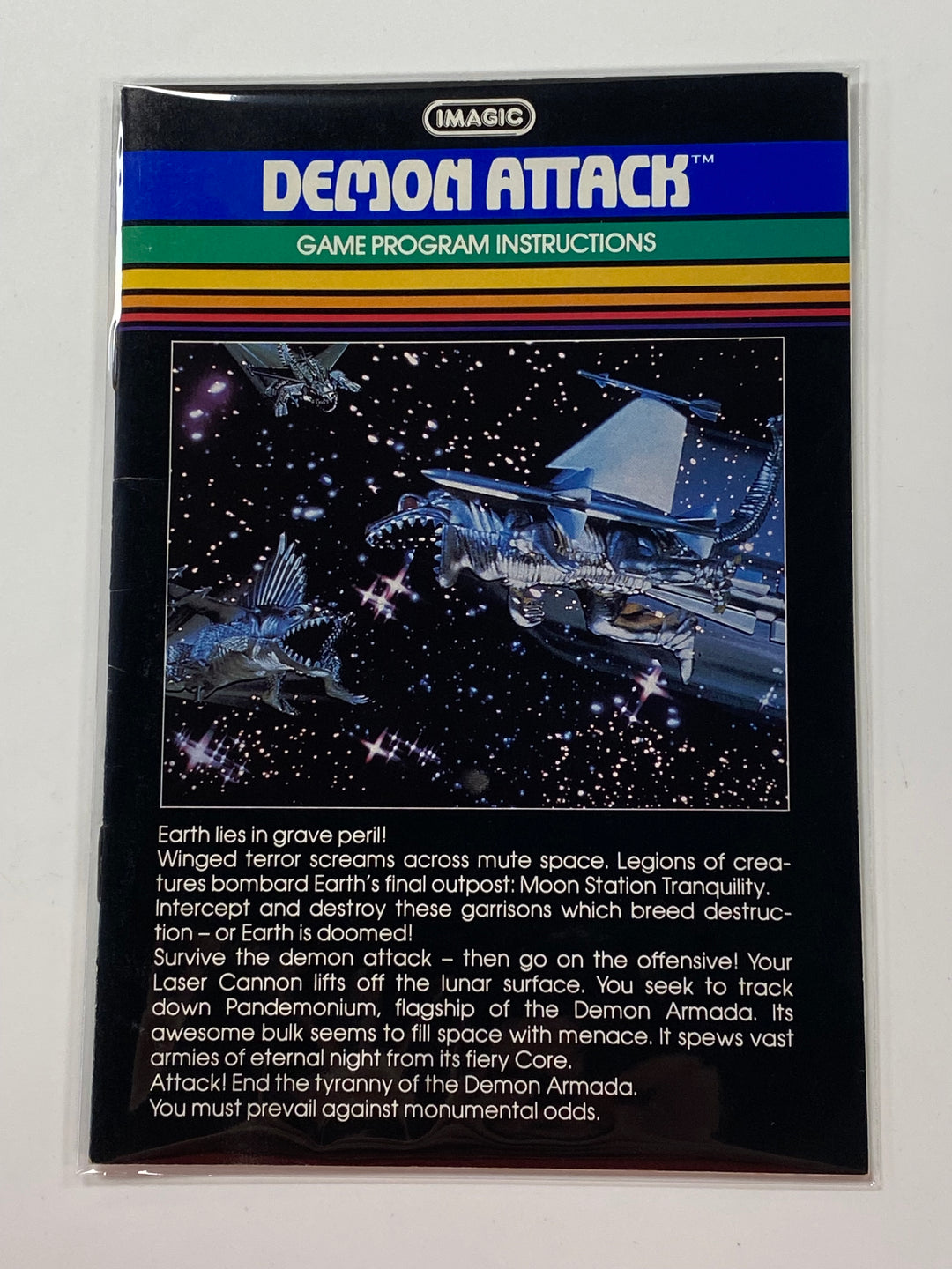 Demon Attack Manual Only 710005-1A Atari 2600 MO8626