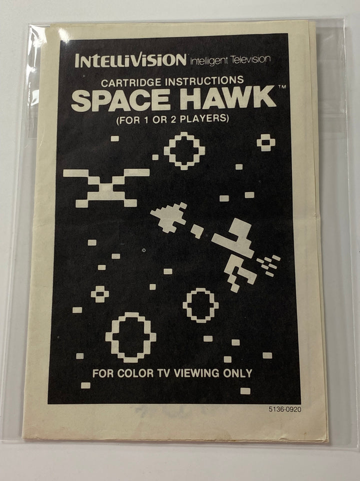 Space Hawk Manual Only 5397-0920 Intellivision MO8626