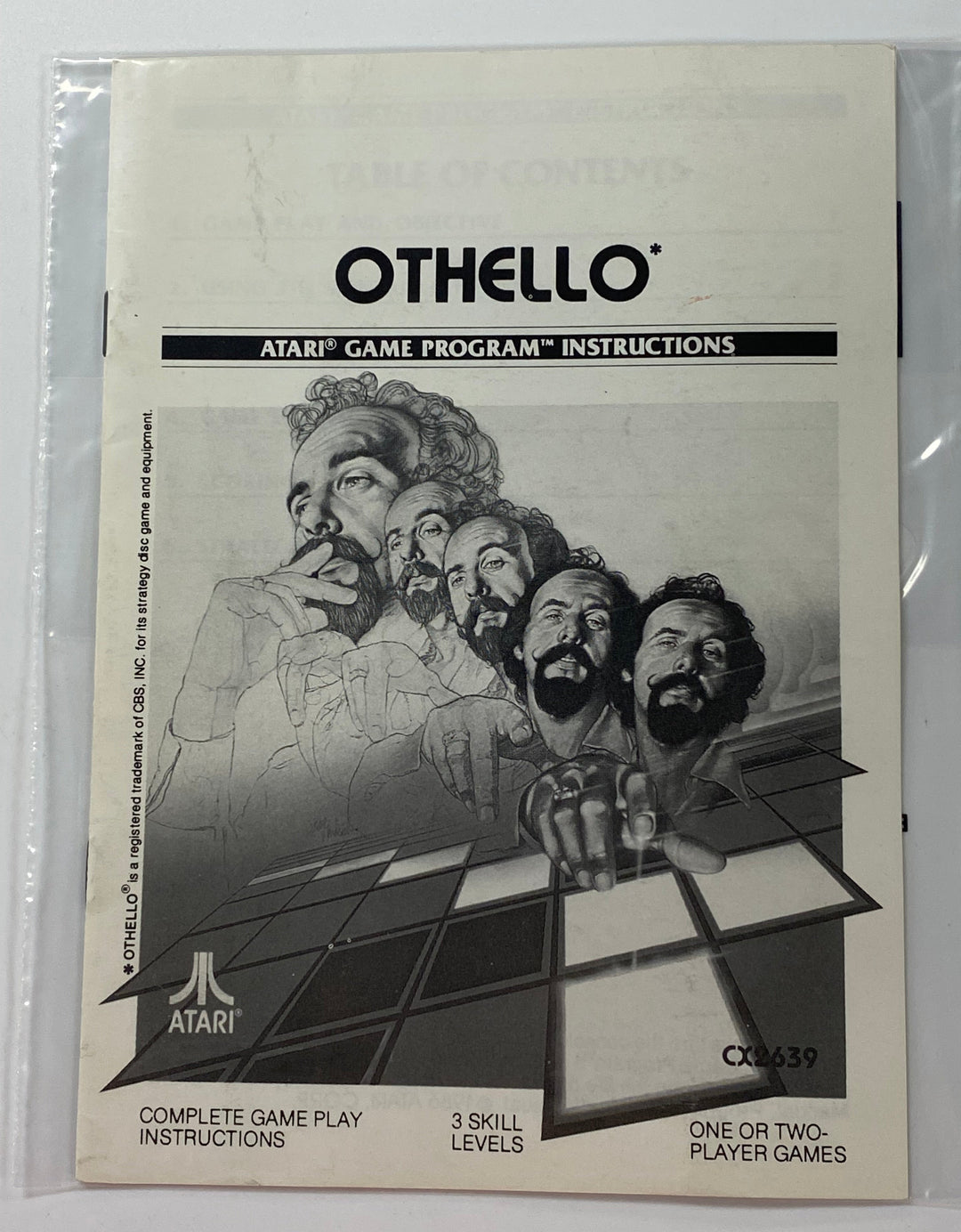 Othello Manual Only CX2639 Atari 2600 MO8626