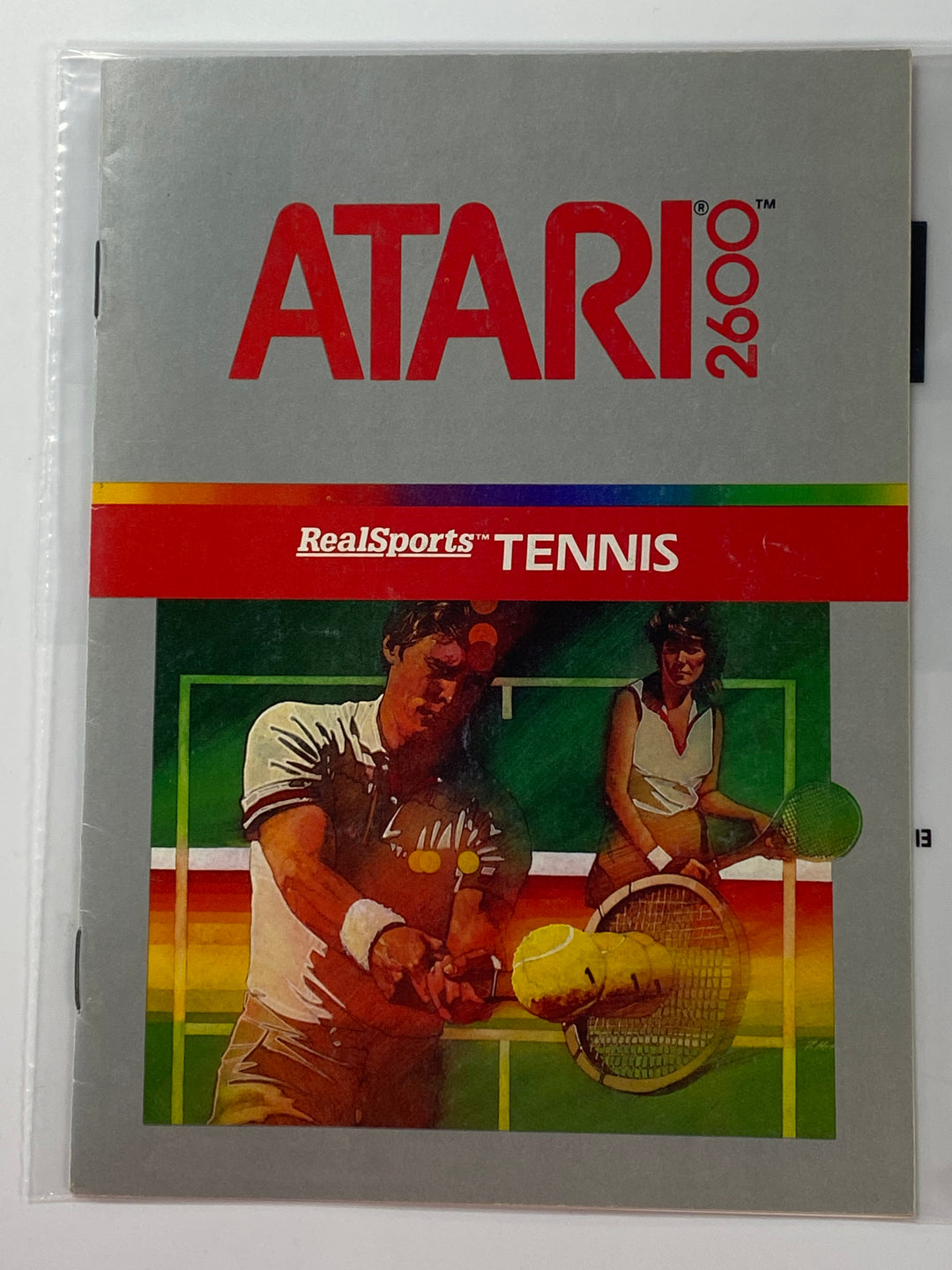 RealSports Tennis Manual Only C019741-80 Atari 2600 MO8626