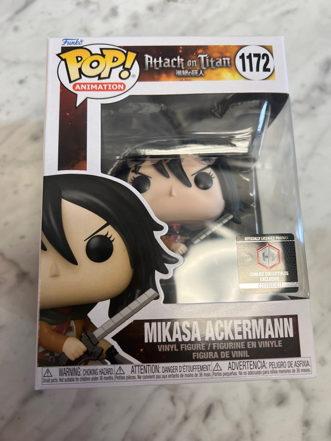 Funko Pop! Mikasa Ackerman #1172 Chalice Collectibles Attack on Titan FP5125