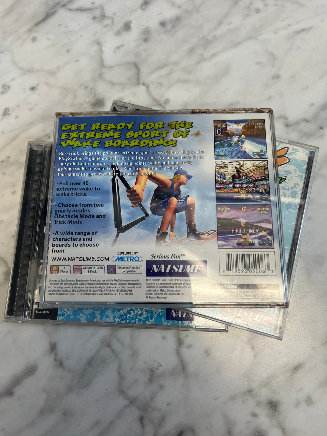 BursTrick Wake Boarding PS1 Playstation in case. Tested and Working.     UD92024