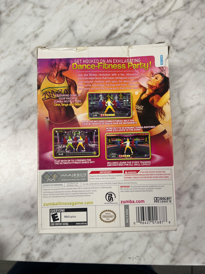 Zumba Fitness big box with belt Nintendo Wii