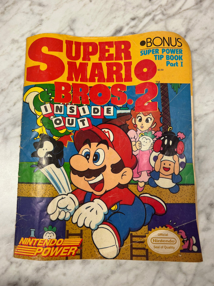 Super Mario Bros. 2 Inside Out Nintendo Power Tip Bonus Book NES 1989